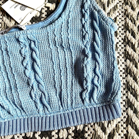 NWT ZARA Crochet Knit Top S - Picture 2 of 5